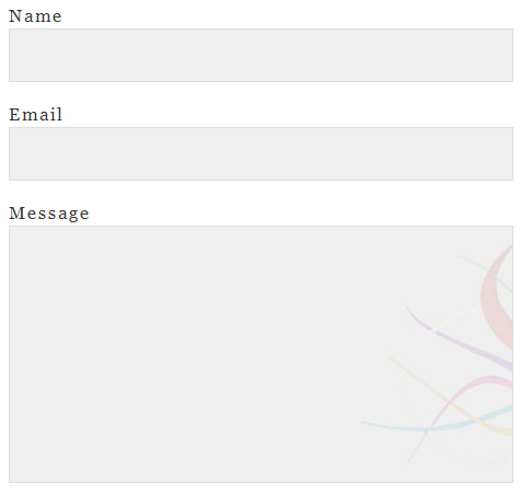 Contact Form Input Boxes