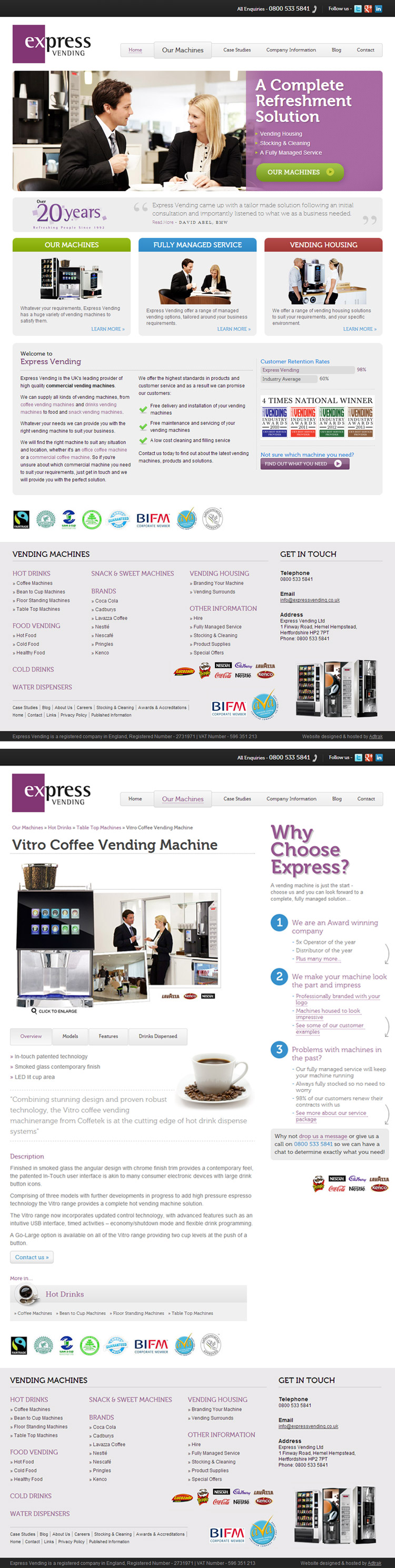 Express Vending Website